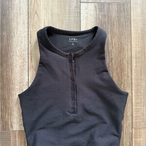 Abercrombie & Fitch YPB Black Crop Tank Top